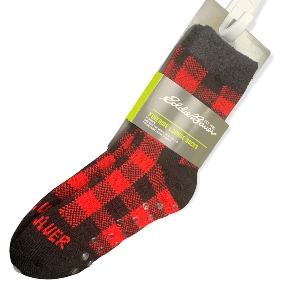 Eddie Bauer Buffalo Plaid Cabin Socks